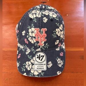 NWT New York Mets '47 Women's Primrose Clean Up Adjustable Hat - Blue Floral